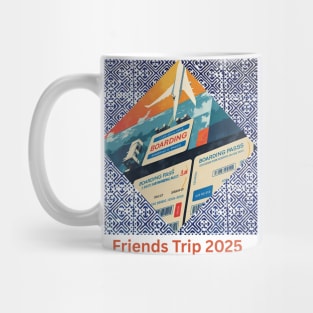 Friends Trip 2025 – Indigo Khajua Tribal Vibes Mug